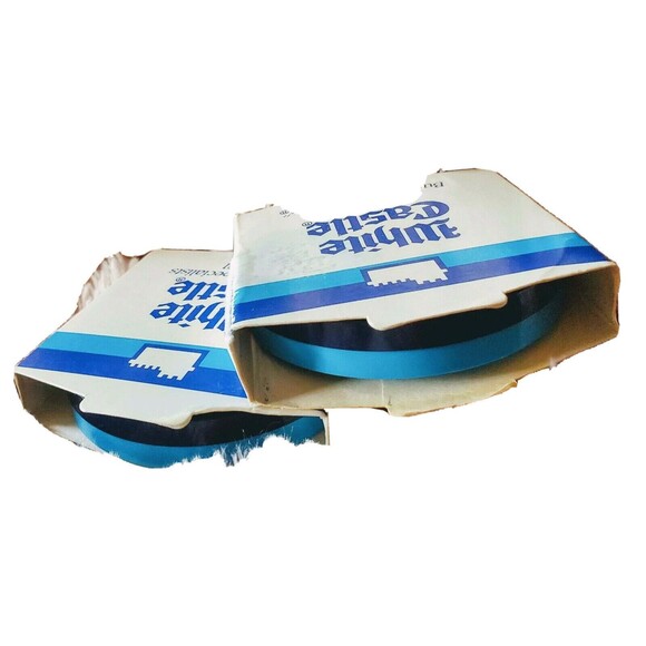 Vintage 1960's White Castle Coasters in Hamburger Slider Box 2 Set of 2 - Picture 1 of 3